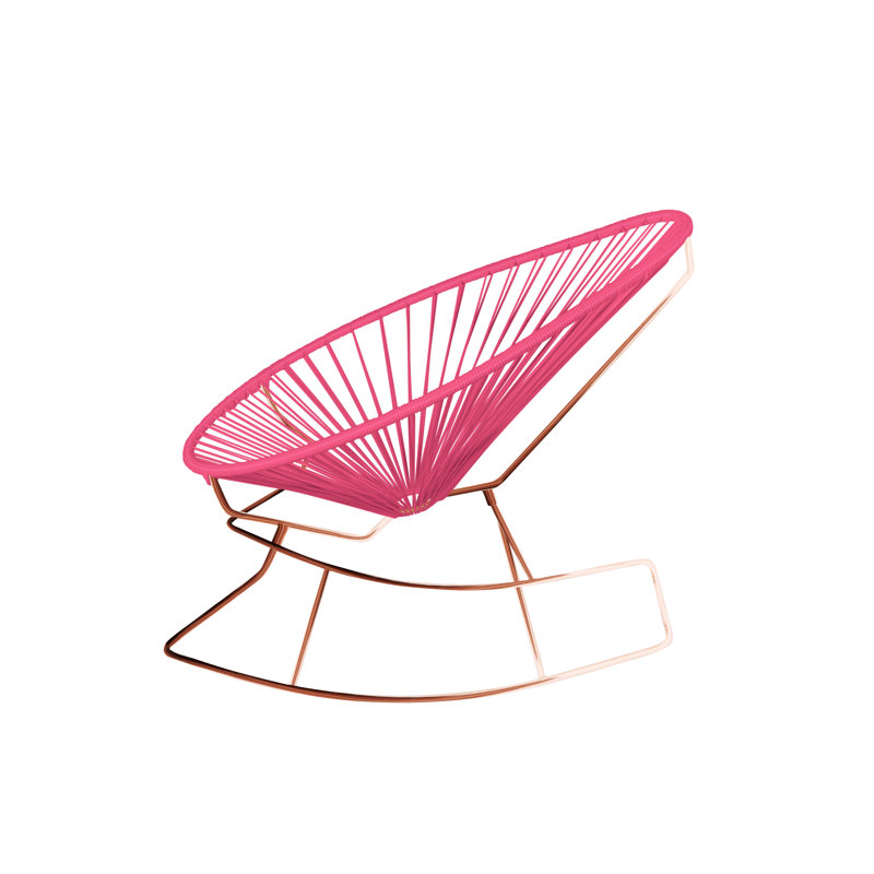 Chaise berçante intérieure / extérieure Acapulco, Rose / cuivre