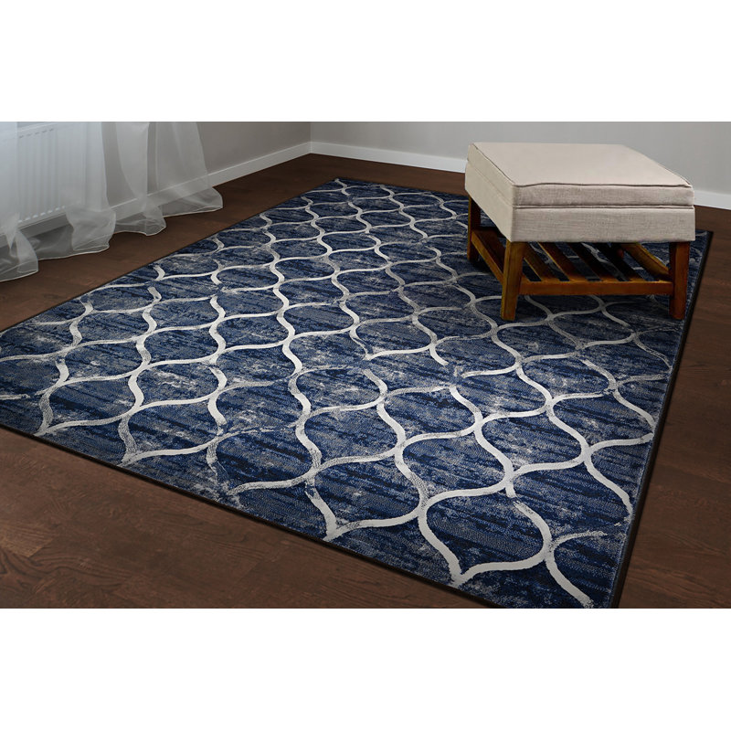 Tapis performance bleu Sultan, Rectangle 6 pi 6 po x 9 pi 6 po