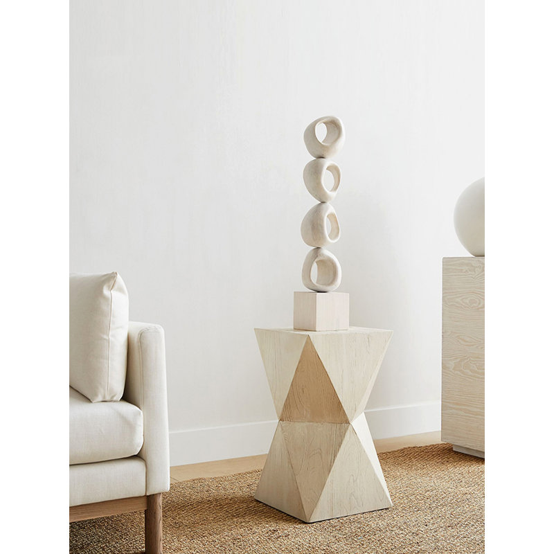 Creative Abstract Birch Wood Sculpture Ornaments