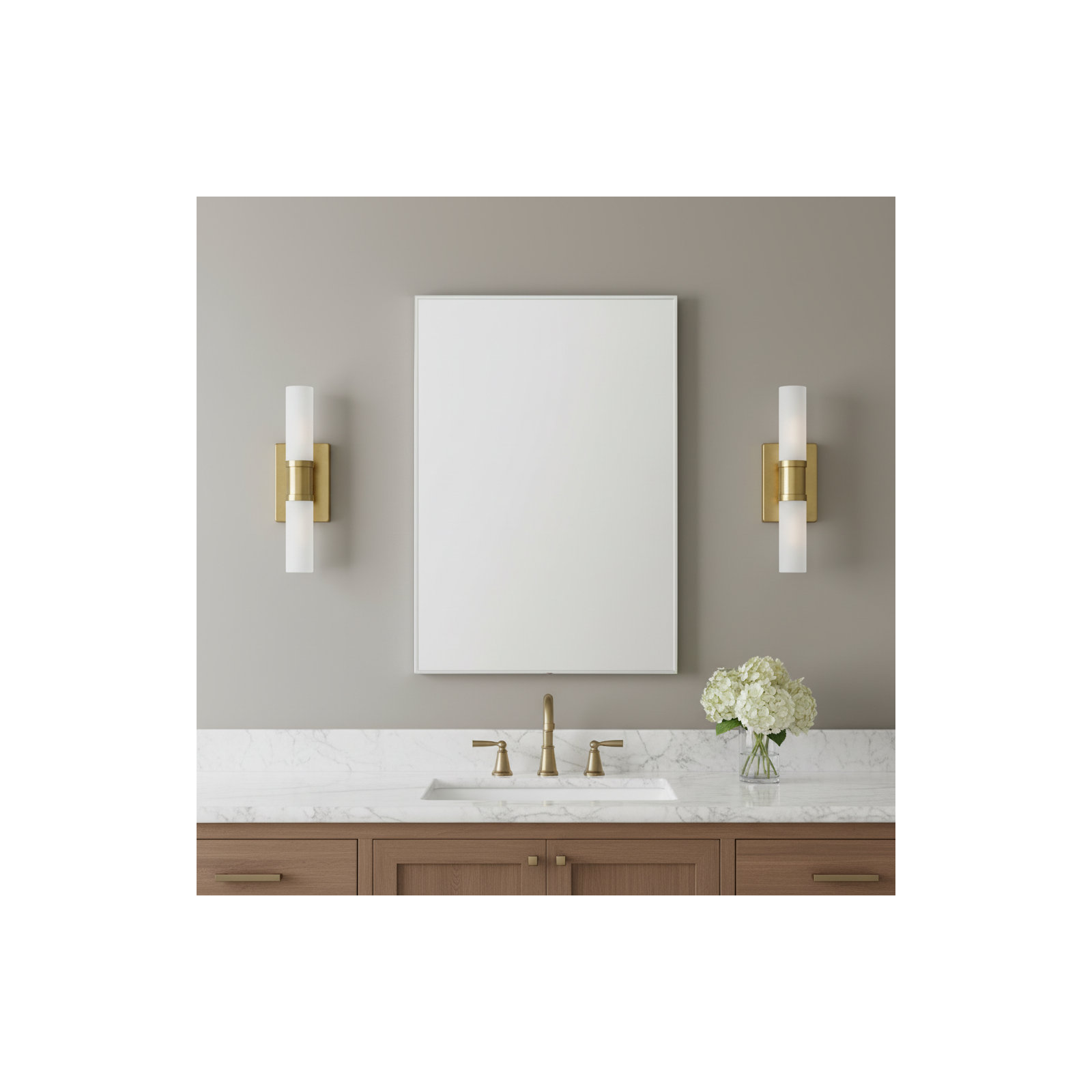Evelien 2-Light Dimmable Metal Vanity Light, Chrome, 40 W, 16" H x 5" W x 3.63" D