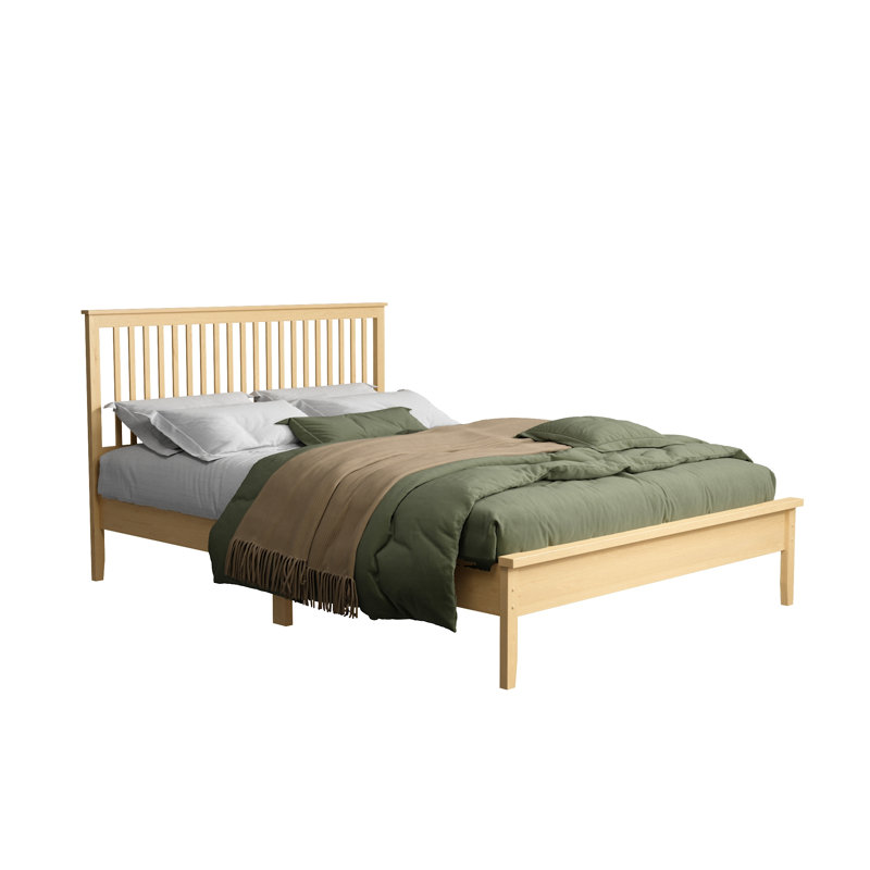 Lakehurst Upholstered Slat Bed, Natural, Full 