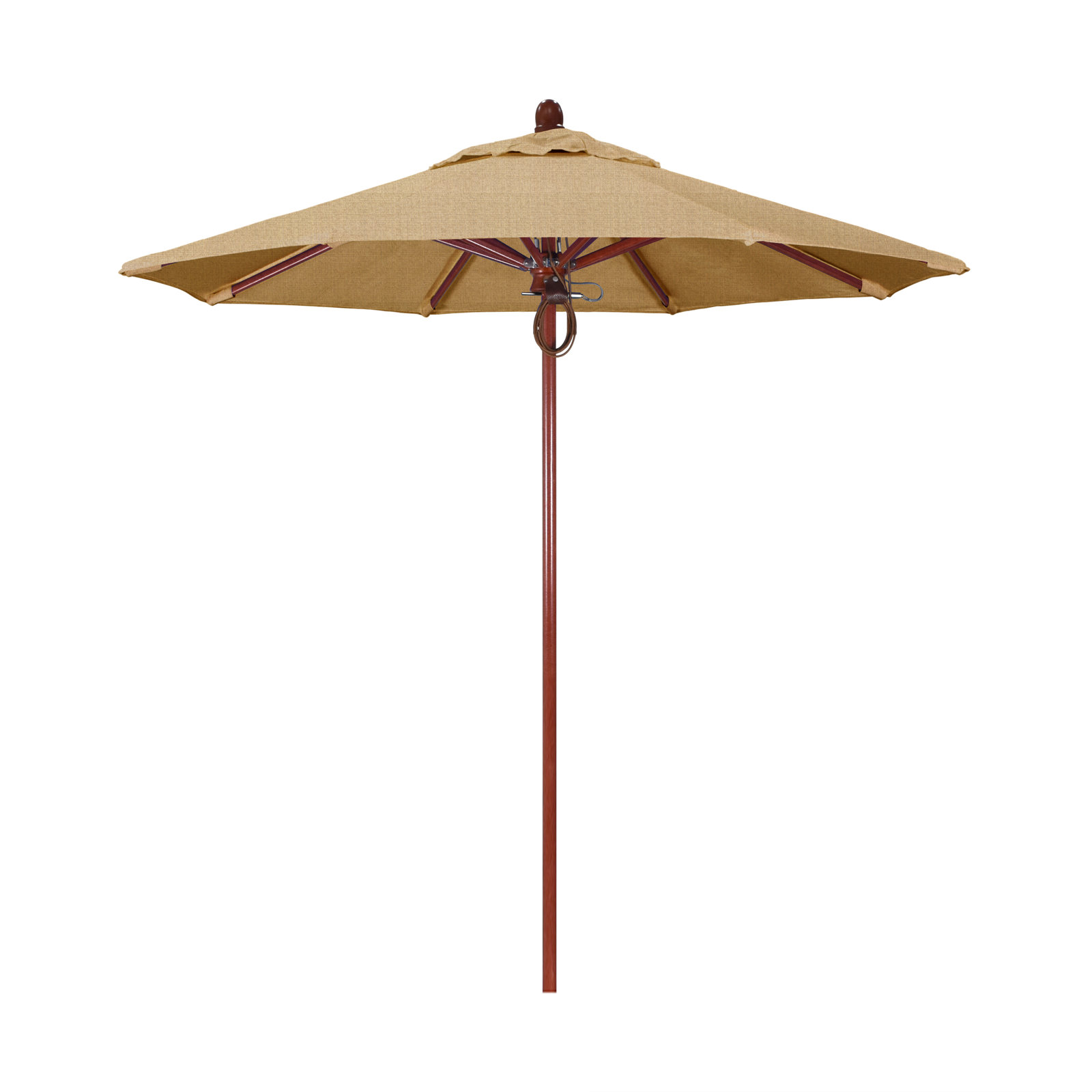 Meridien 89'' Sunbrella® Outdoor Umbrella, Sesame Sunbrella® Linen, Red