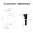 18'' Matte Black Tempered Glass Vessel Sink Set, Rounded Rectangle Above Counter Bathroom Sink with Black Faucet & Drain