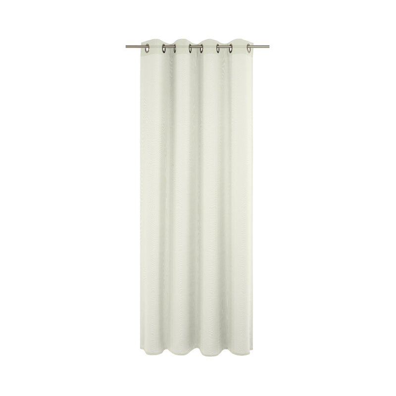 Isbrand Semi Sheer Curtain Single Panel, Champagne/White, 450 W x 120 D cm