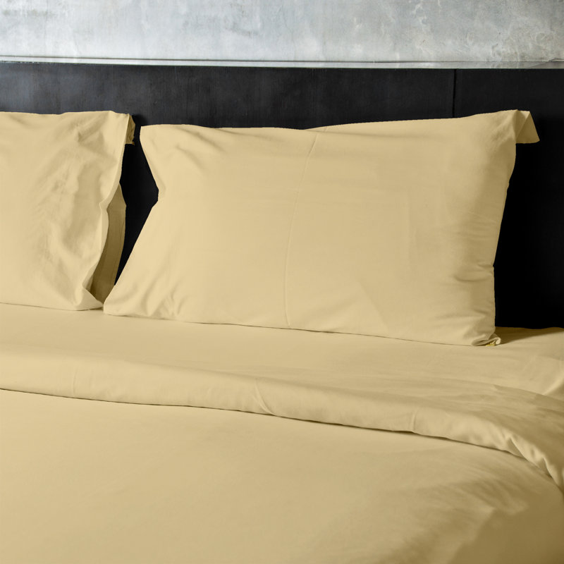 Ensemble de draps en micro-fibre, Crème, Ensemble de draps pour lit double + un drap-housse