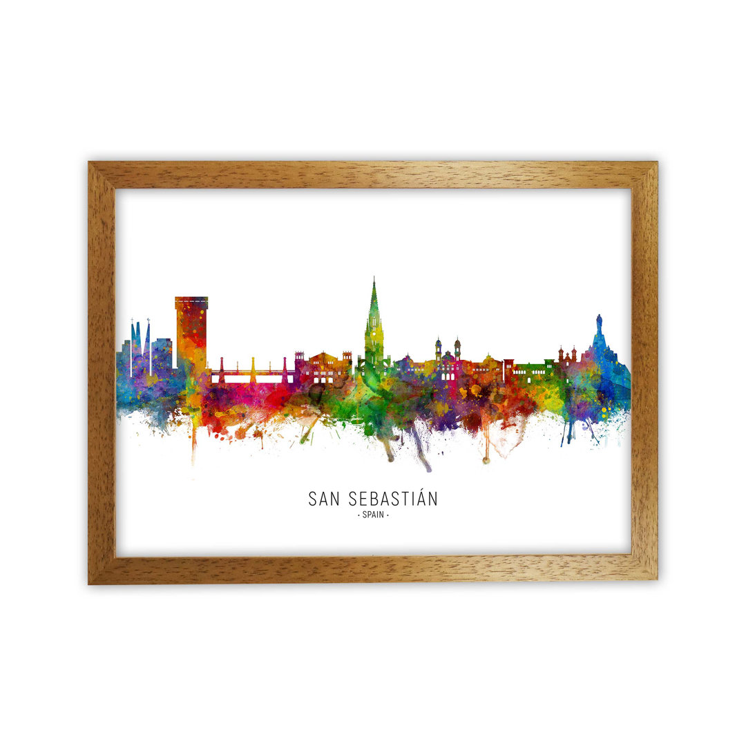 San Sebastian Spain Skyline by Michael Tompsett - Print