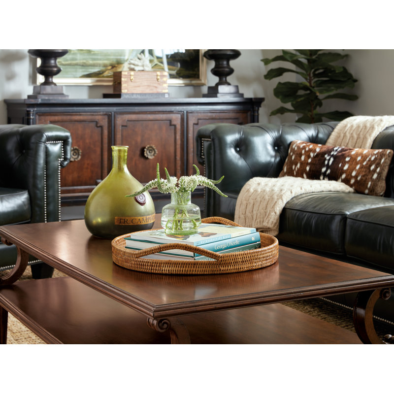 Charleston Rectangular Brown Wood Coffee Table with Storage