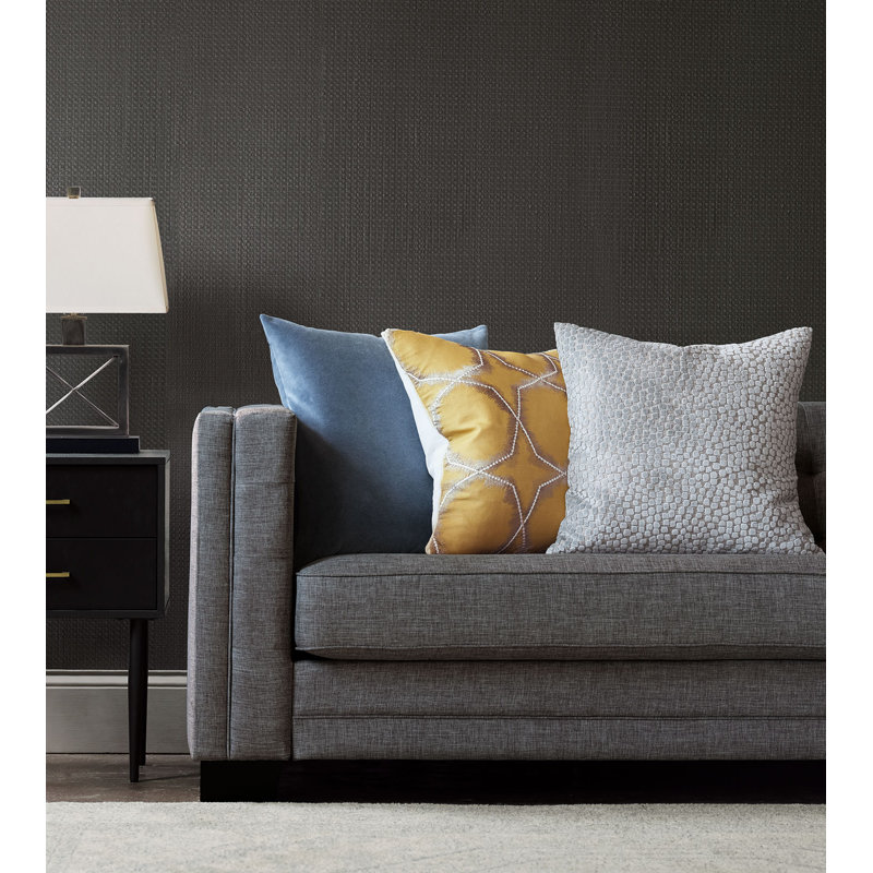Maude Square Polyester/Polyester Blend Pillow Cover and Insert, Polyester, Blue