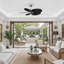 Alessandra Tropical - Five Blade Ceiling Fan - Matte White Finish - Matte White Blades-1004283695-1004283739