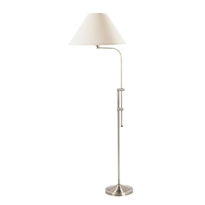 Lampe sur pied de forme traditionnelle réglable 68 "avec abat-jour empire