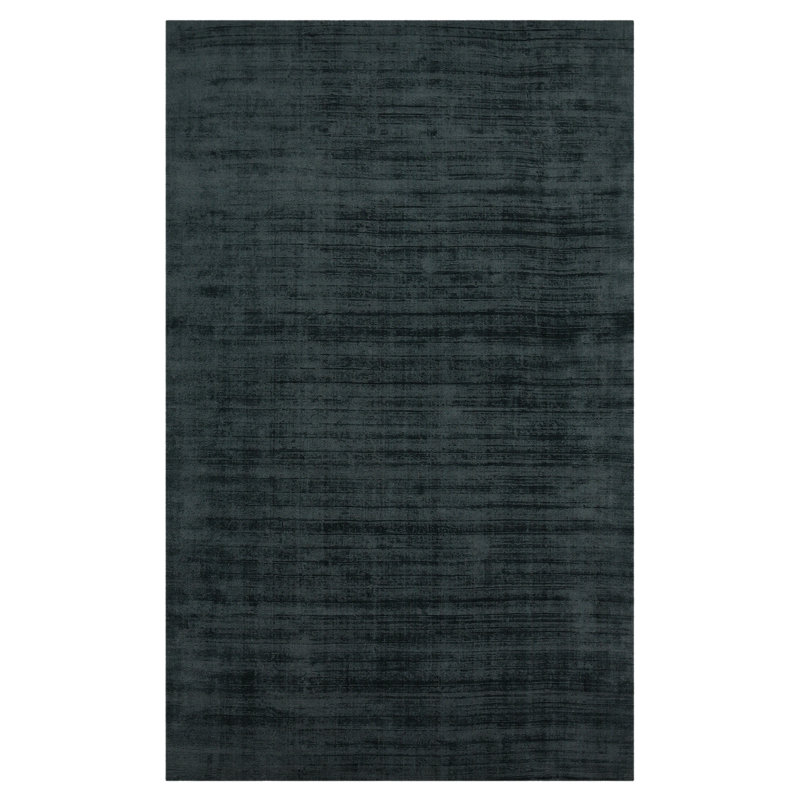 Tapis gris en viscose tissé à la main Affinity, Rectangle 9 pi x 12 pi