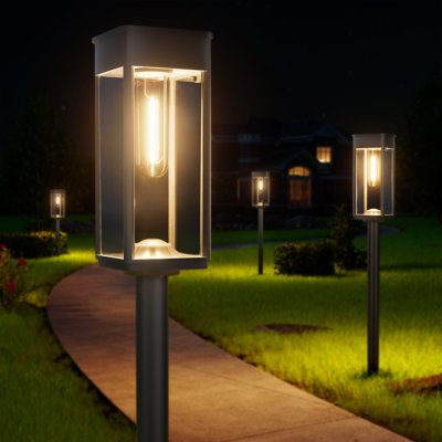 Solar Path Lights, Waterproof Solar Garden Lights Outdoor, Auto On/off Outdoor Solar Pathway Light Warm White for Yard Patio Driveway Landscape Walkway (Set of 8)