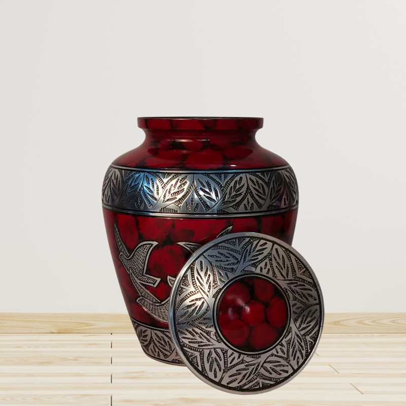 Grande urne de crémation Rodnesha, Rouge