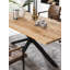 Isaac Oak Solid Wood Top Metal Base Dining Table-37020463-37020464
