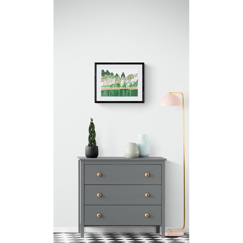 June Lake Summer Print by Deborah Blum, Black Framed Paper, 16" H x 20" W