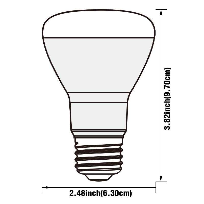 BR20 LED Flood Light Bulb, Dimmable, 50W Equivalent, E26 Base, 3000K