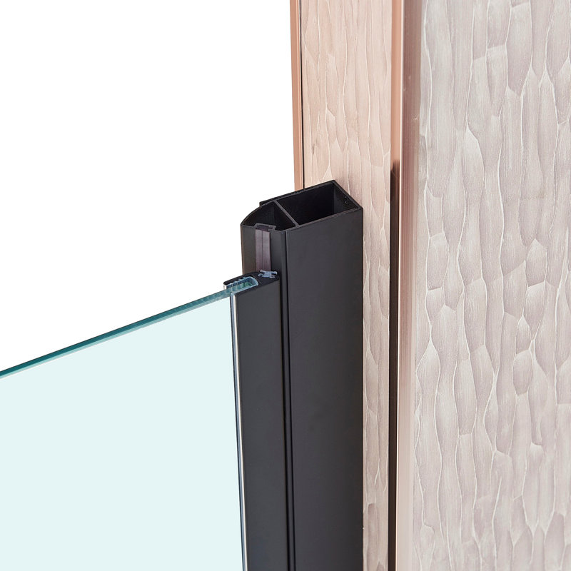 32-33.5"W X 75"H Pivot Single Swing Shower Door, Aluminium Alloy, 1/4" (6Mm) Thick SGCC Tempered Clear Glass.
