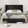 Melaya Wingback Upholstered Platform Bed Frame