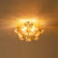 Luminaire suspendu semi-encastré avec lustre moderne en verre cognac-1178903192