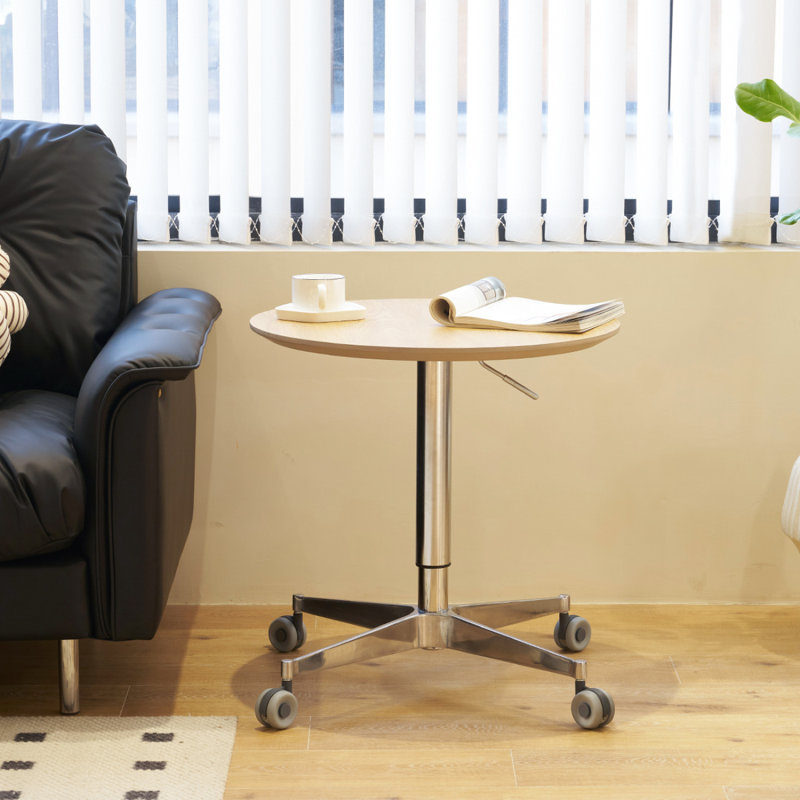 Table d'appoint ronde avec roulettes