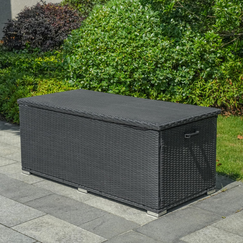 Primestok 61.02'' W 150 Gallons Water Resistant Deck Box, Black