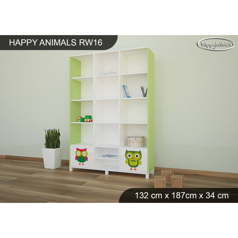 187cm H X 132cm W Kids Bookcase, Green