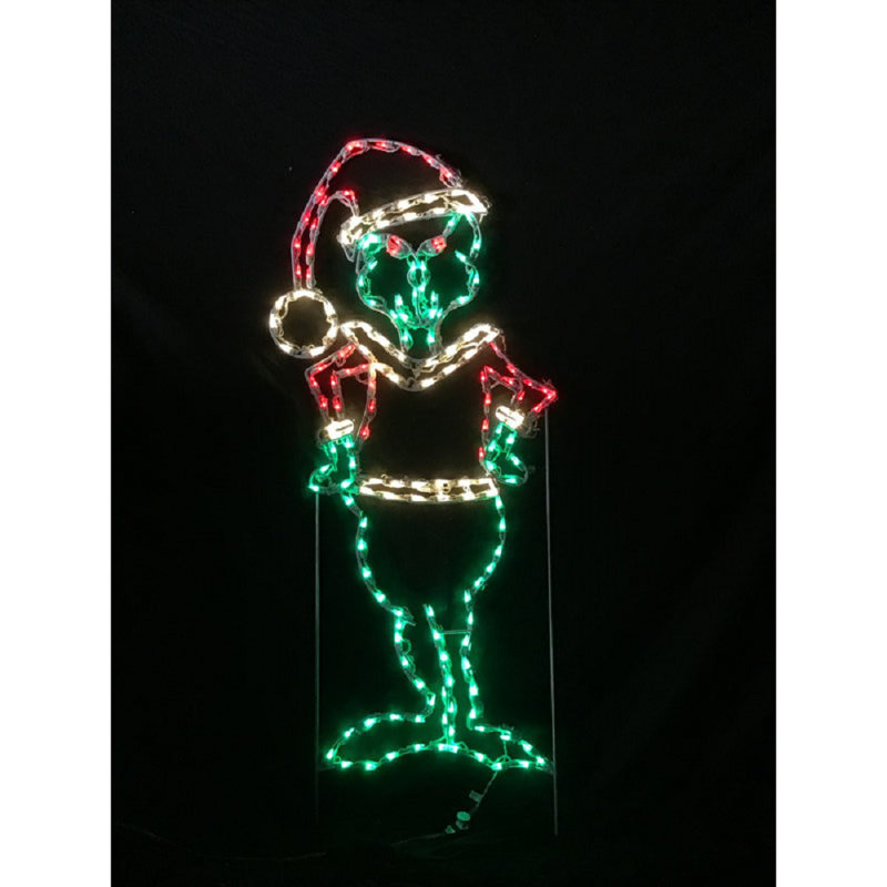 Monstre vert, fête de Noël illuminée