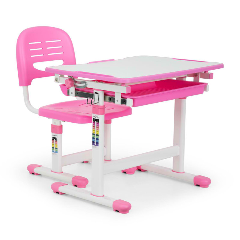 66cm Writing Desk Chair Set, Pink
