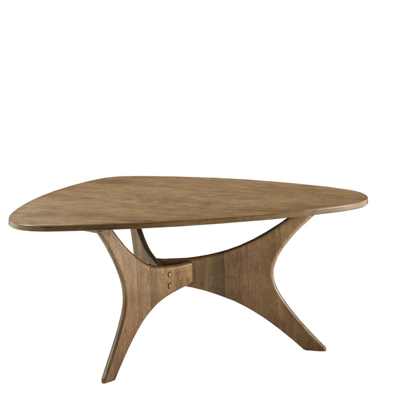 Table triangulaire en bois au design élégant - placage, assemblage requis et contreplaqué