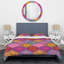 Multicolore patchwork ethnique - ensemble de housse de couette abstrait - microfibre de polyester-1133224987