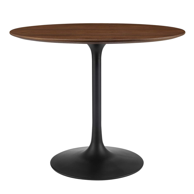 Table de salle à manger ronde Lippa, H 28,5 po x l 35,5 po x P 35,5 po, Noir