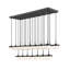 Lustre linéaire noir mat 23 lumières-123223121