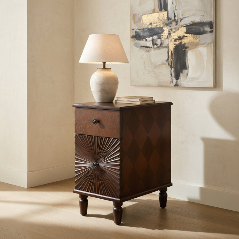 Canapé moderne à 2 tiroirs, table d'appoint étroite, table de chevet mince pour le salon, chambre à coucher