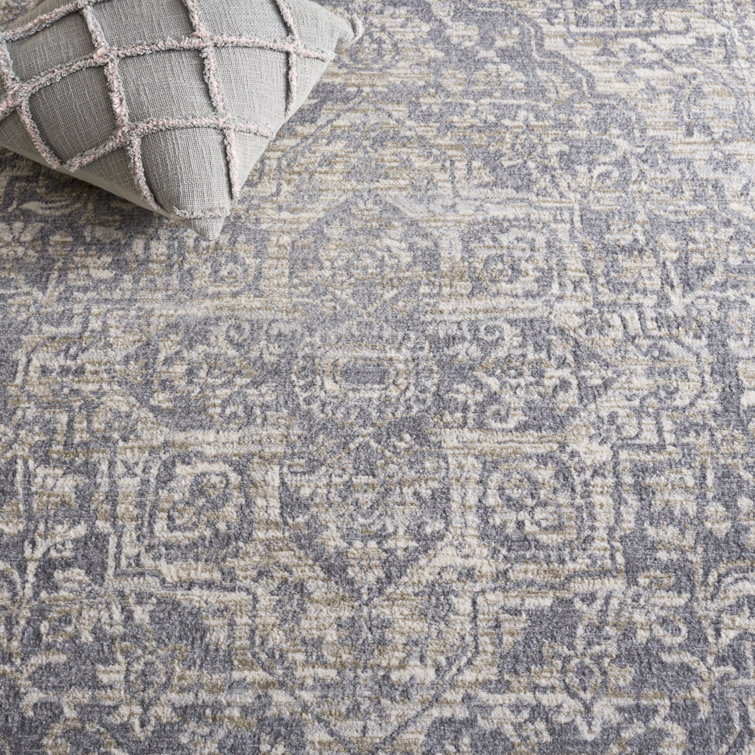 Oriental Light Gray/Ivory Area Rug