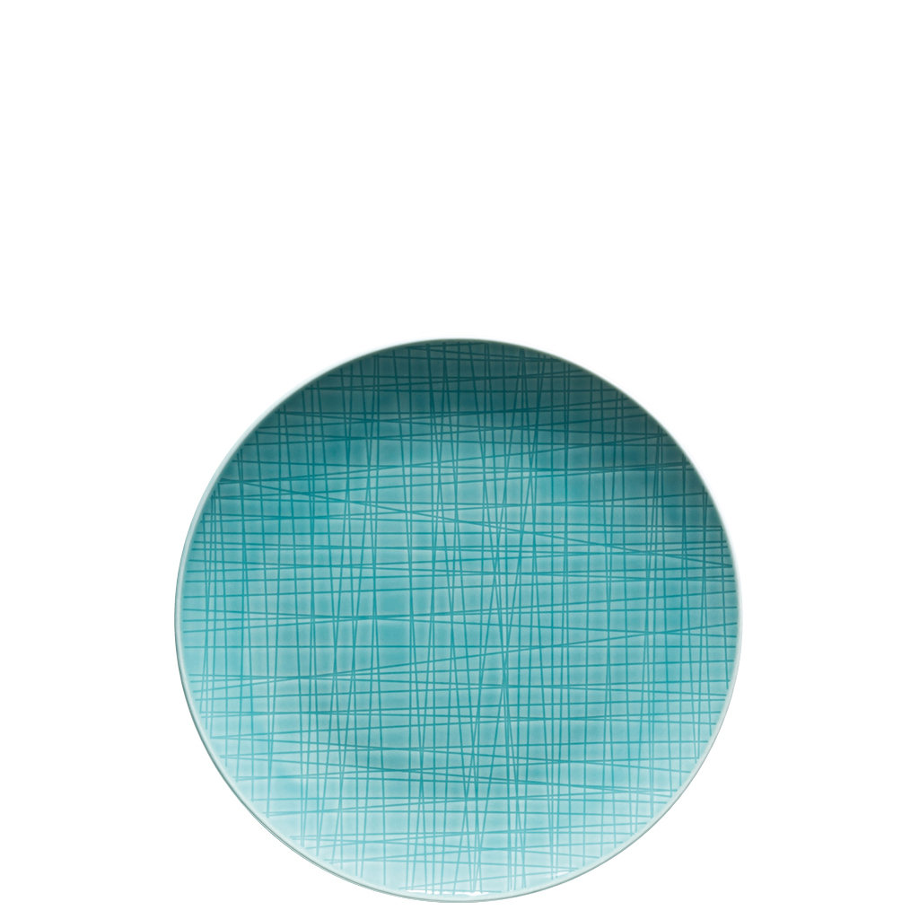 Teller flach 21 cm Mesh Farben Aqua