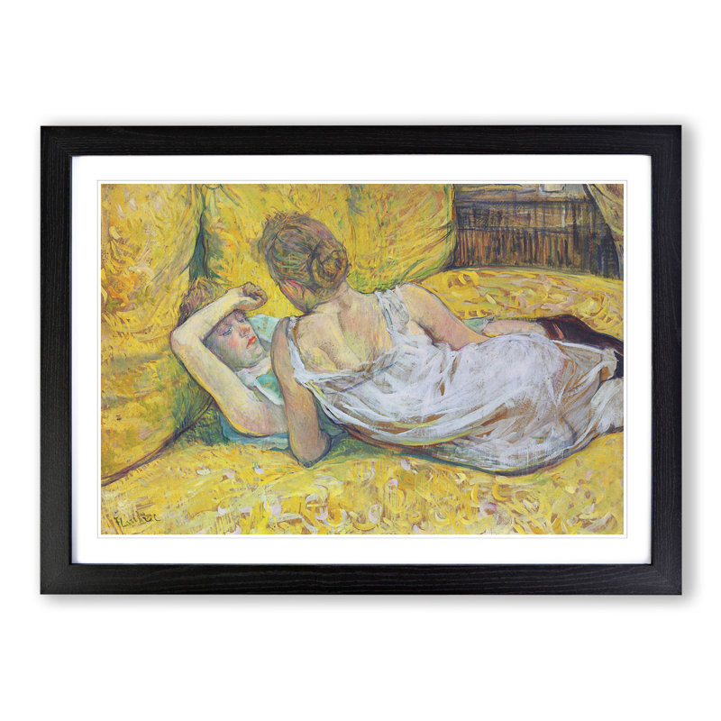 Abandonment by Henri de Toulouse-Lautrec - Picture Frame Painting, Black Framed, 36cm H x 48cm W x 2cm D