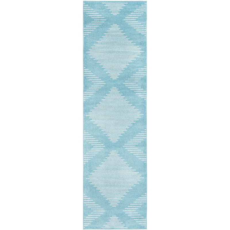 Geometric Indoor Rug, Runner 3'3" x 12'