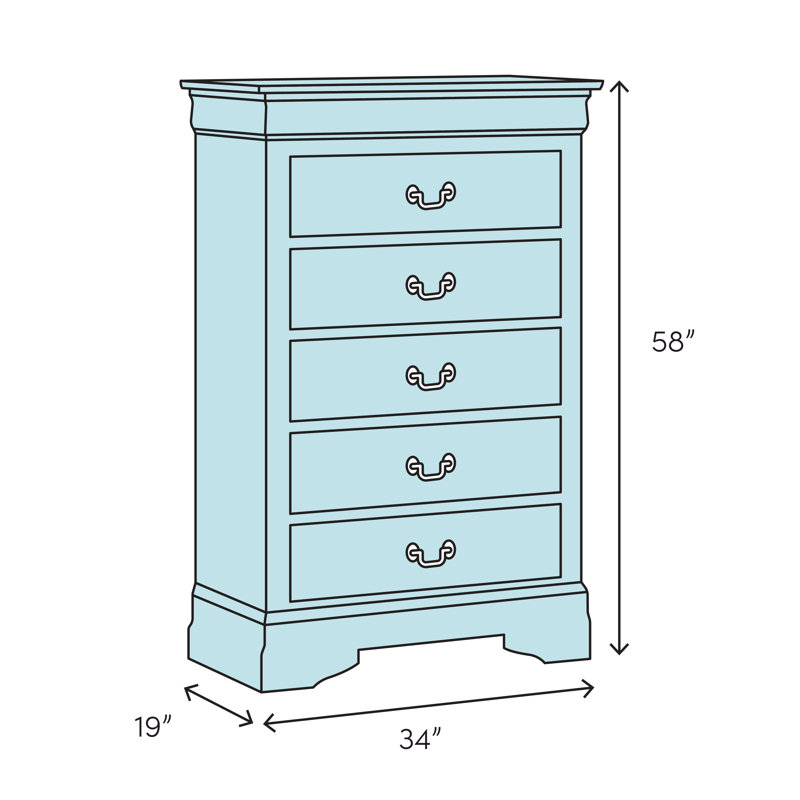 Brown Maple Veneer Coastal 7-Drawer Chest