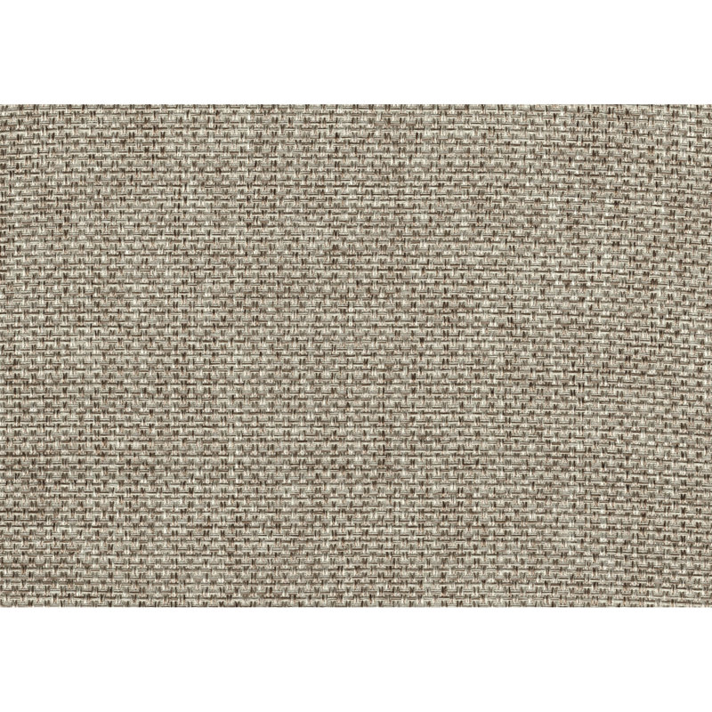 Ensemble de repas de 5 pièces pour se détendre - Table rectangulaire en bois avec 4 chaises, assises en tissu gris-blanc et brun, style décontracté.