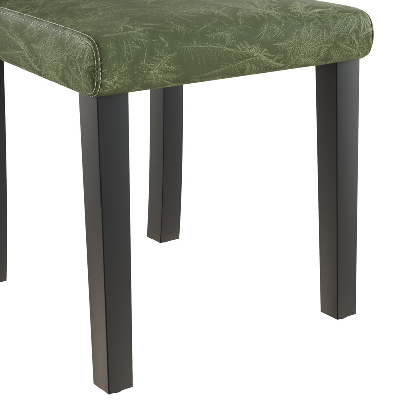 Dining Chairs Set Of 4, Upholstered Fabric Kitchen Side Chairs With High Back, Leather Restaurant Chair With Padded Seat And Wood Legs For Home Kitchen Living Room