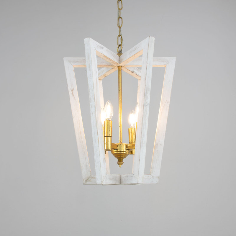 Lea 4 - Light Chandelier, White