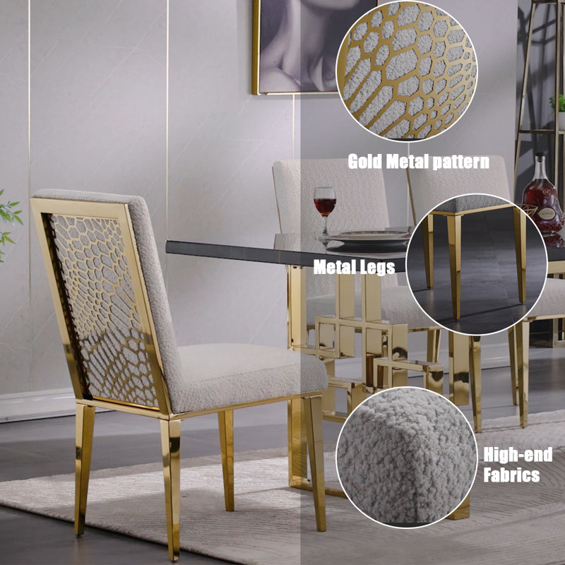 Chaise de salle à manger rembourrée Renfr