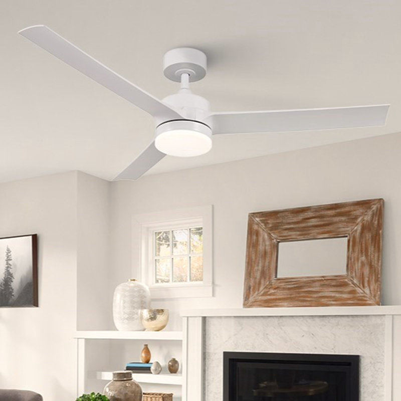 Brend 52'' Ceiling Fan with LED Lights, White