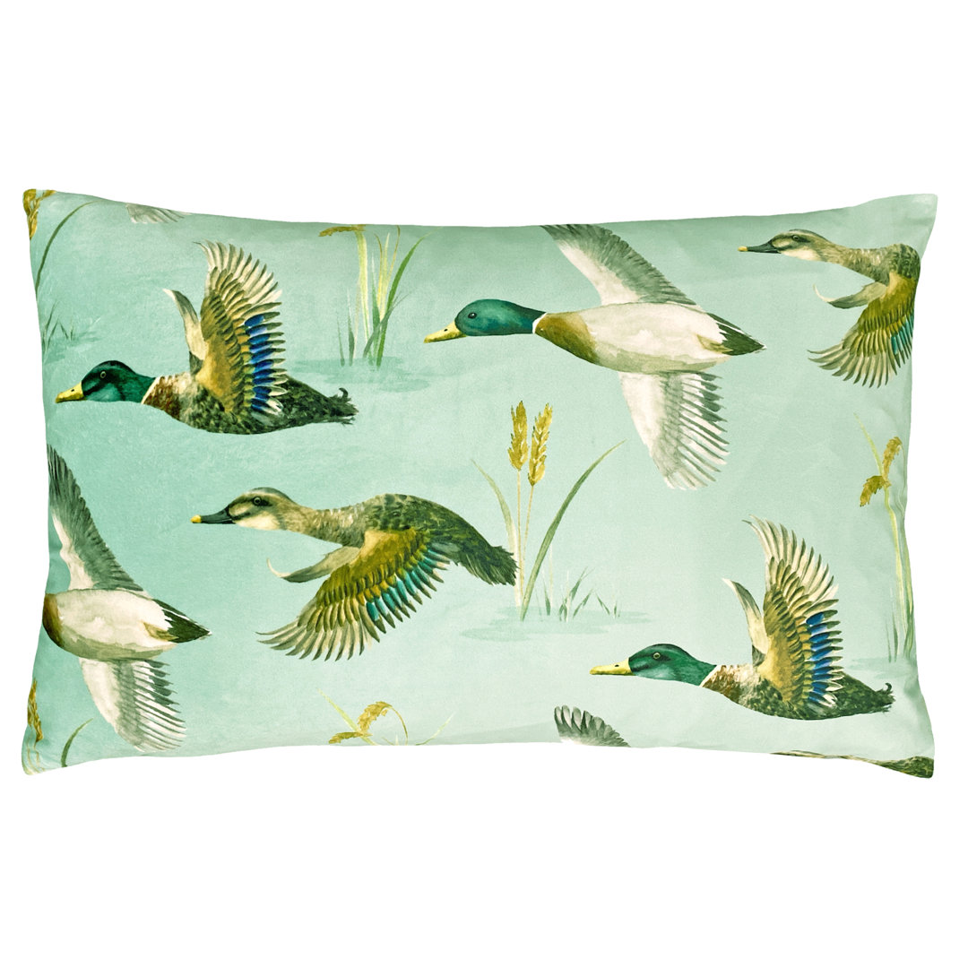 Animal Print Green Rectangular Lumbar Cushion Cover