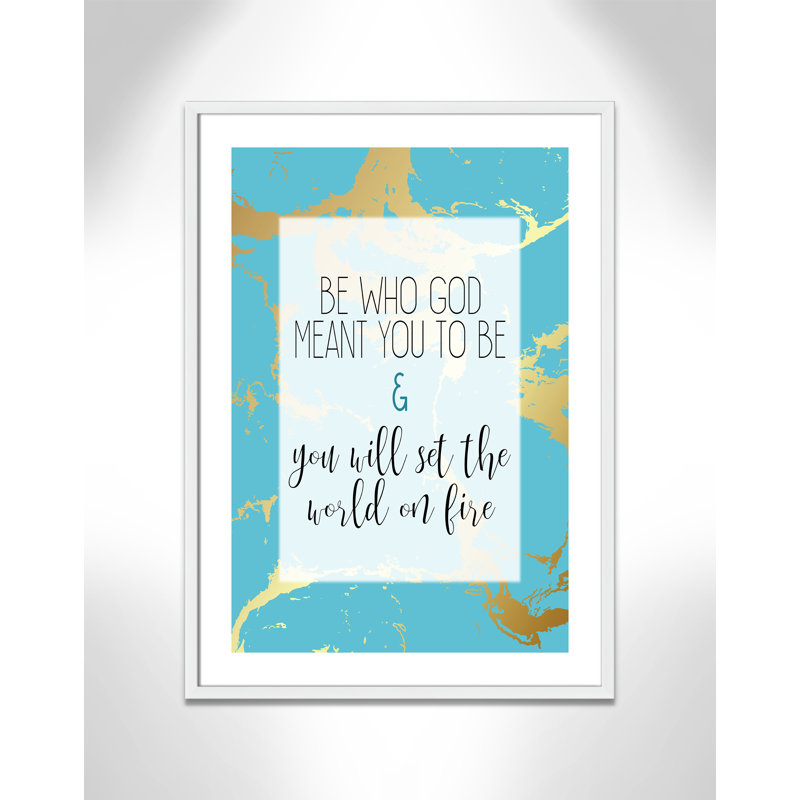 «Set the World», art encadré, H 35,5 po x l 25,5 po x P 1,19 po, Encadré de boîte blanc
