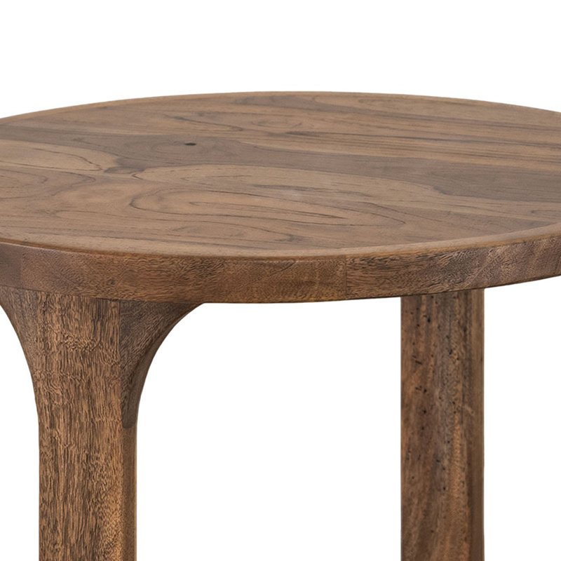 Table d'appoint ronde 18 po Eray, bois de manguier Eray, Brun amande