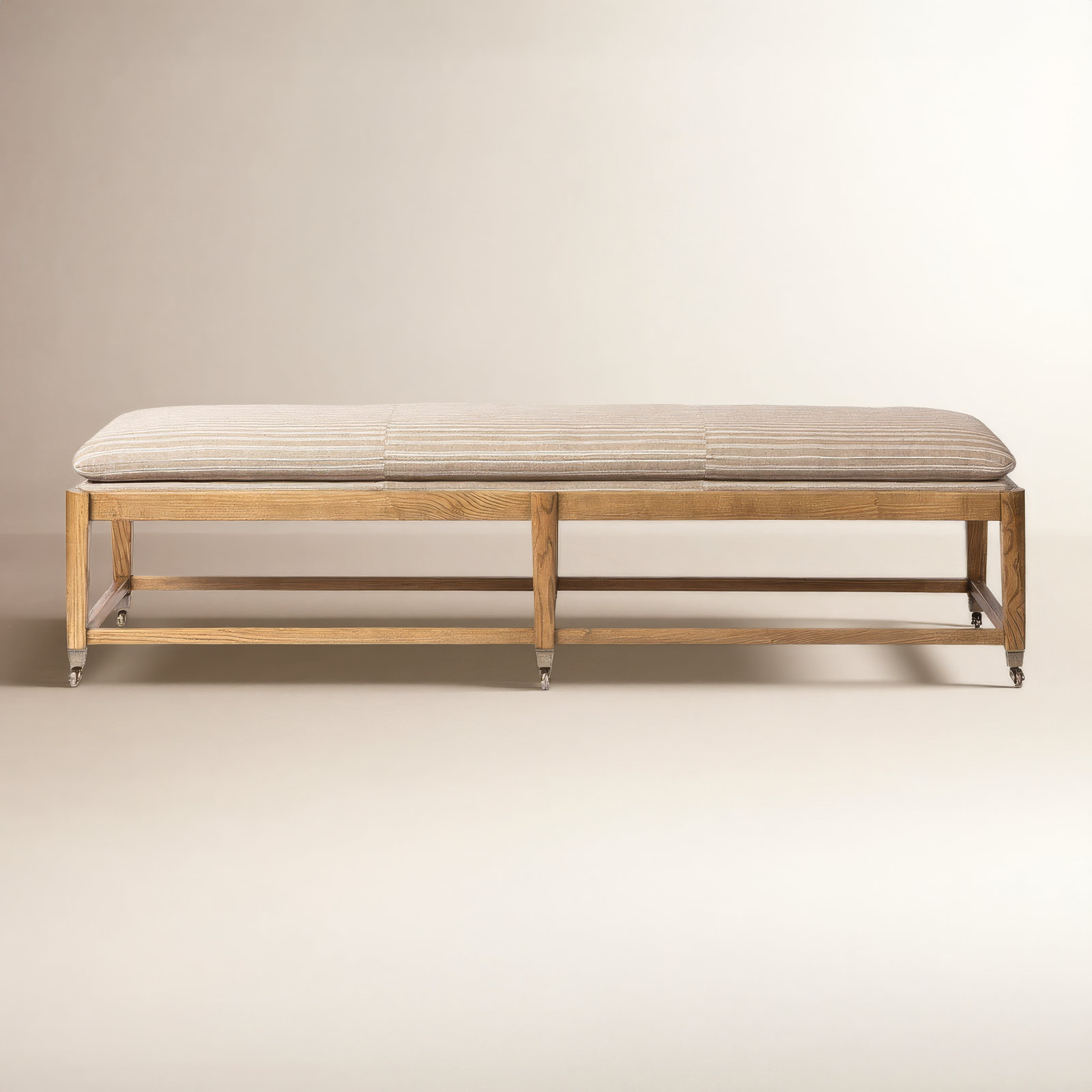 Eleanor 70" Velvet Entryway Bench, Rodin Sand