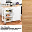 Chariot de cuisine en bois massif Gresham