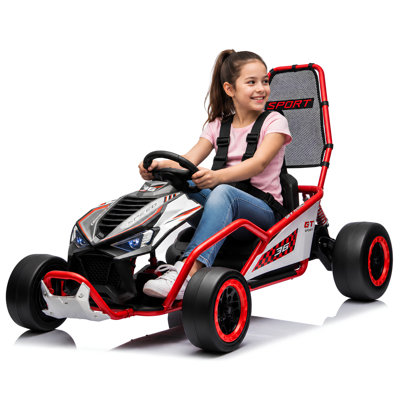 Karting de drift 24V 7AH Big Kids Outlaw Edition avec drift à 180°, lumières et musique