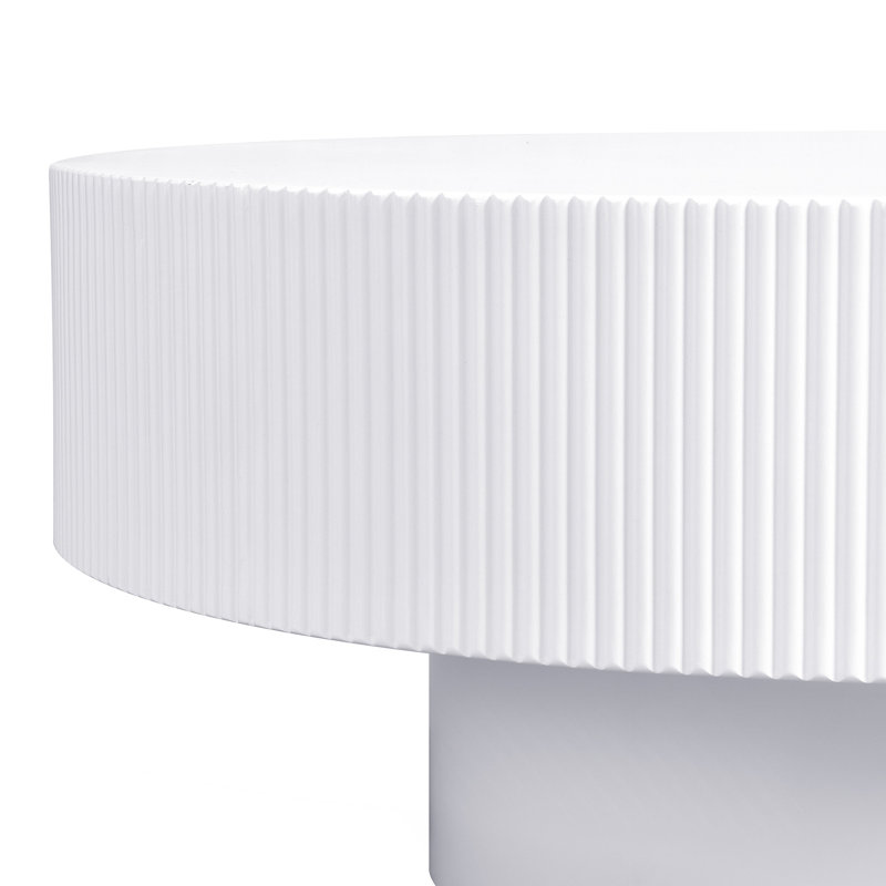 Table basse Minimalist, Blanc, H 16,75 po x L 35,45 po x l 35,45 po